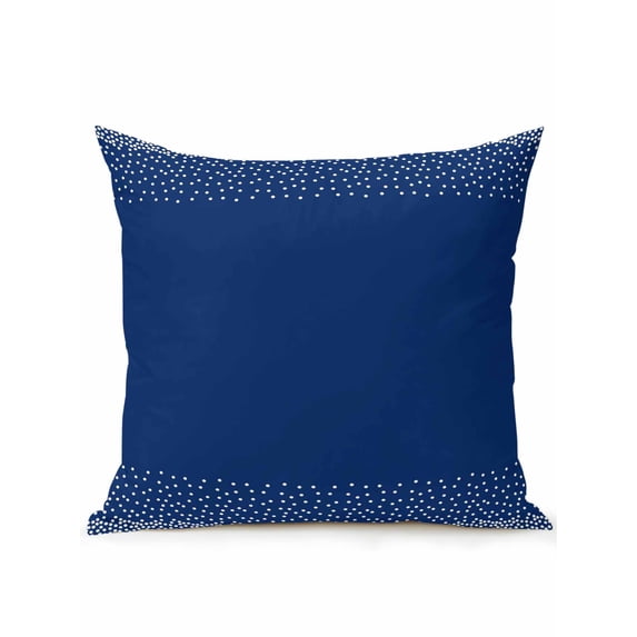 Outdoor Pillows Waterproof, Polka Dots Bedding Throw Pillows with Insert for Couch Sofa Bed, Modern Speckles Minimalist Vintage Navy Blue 16x16 Inch Pillowcases Decorative Patio Pillow Set of 1