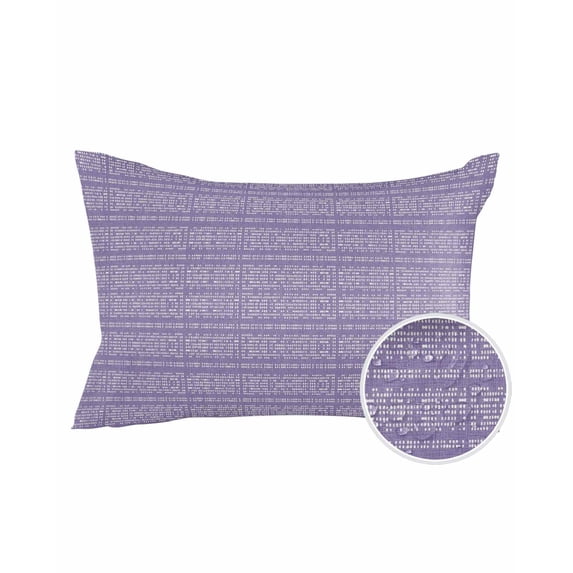 Outdoor Pillows Waterproof, Purple Throw Pillows with Inserts Included, Modern Geometric Abstract Art Aesthetics Indoor Outdoor Decorative Lumbar Pillow for Bed/Couch/Patio 12"x20", 1Pcs