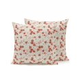 thumbnail image 1 of Outdoor Pillows Waterproof, Red Beige Rosebuds Bedding Throw Pillows with Insert for Couch Sofa Bed, Rustic RomanticFloral Botanical 16x16 Inch Pillowcases Decorative Camping Patio Pillow Set of 2, 1 of 8