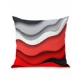 thumbnail image 1 of Outdoor Pillows Waterproof, Red Grey Ombre Bedding Throw Pillows with Insert for Couch Sofa Bed, Modern Abstract Moire Art Geometric 18x18 Inch Pillowcases Decorative Camping Patio Pillow Set of 1, 1 of 8