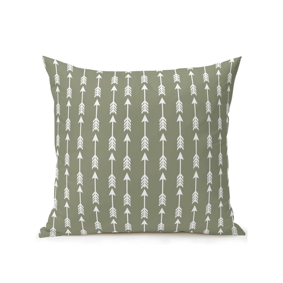 Outdoor Pillows Waterproof, Sage Green Arrows Bedding Throw Pillows with Insert for Couch Sofa Bed, Modern Abstract Art Ethnic Tribal 16x16 Inch Pillowcases Decorative Camping Patio Pillow Set of 1