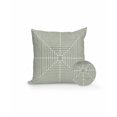 thumbnail image 1 of Outdoor Pillows Waterproof, Sage Green Striped Throw Pillows with Inserts Included, Farmhouse Stripes Geometric Abstract Indoor Outdoor Decorative Lumbar Pillow for Bed/Couch/Patio 18"x18", 1Pcs, 1 of 8