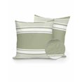 thumbnail image 1 of Outdoor Pillows Waterproof, Sage Green Striped Throw Pillows with Inserts Included, Modern Color Block Farmhouse Stripes Indoor Outdoor Decorative Lumbar Pillow for Bed/Couch/Patio 18"x18", 2Pcs, 1 of 8
