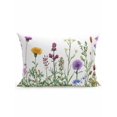 thumbnail image 1 of Outdoor Pillows Waterproof, Spring Summer Flowers Bedding Throw Pillows with Insert for Couch Sofa Bed, Farmhouse Floral Botanical 12x20 Inch Pillowcases Decorative Camping Patio Pillow Set of 1, 1 of 8