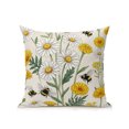thumbnail image 1 of Outdoor Pillows Waterproof, Summer Floral Bedding Throw Pillows with Insert for Couch Sofa Bed, Daisy Bee Wildflower Blossom Rustic 16x16 Inch Pillowcases Decorative Camping Patio Pillow Set of 1, 1 of 8