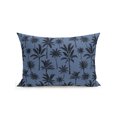 thumbnail image 1 of Outdoor Pillows Waterproof, Summer Palm Tree Bedding Throw Pillows with Insert for Couch Sofa Bed, Tropical Coconut Tree Botanical Navy Blue 12x20 Inch Pillowcases Decorative Patio Pillow Set of 1, 1 of 8