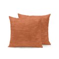 thumbnail image 1 of Outdoor Pillows Waterproof, Terracotta Orange Solid Color Bedding Throw Pillows with Insert for Couch Sofa Bed, Minimalist Vintage Linen Texture 18x18 Inch Pillowcases Patio Pillow Set of 2, 1 of 8
