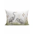 thumbnail image 1 of Outdoor Pillows Waterproof, Wildlife White Birds Bedding Throw Pillows with Insert for Couch Sofa Bed, Water Reflection Scenic 12x20 Inch Pillowcases Decorative Camping Patio Pillow Set of 1, 1 of 8