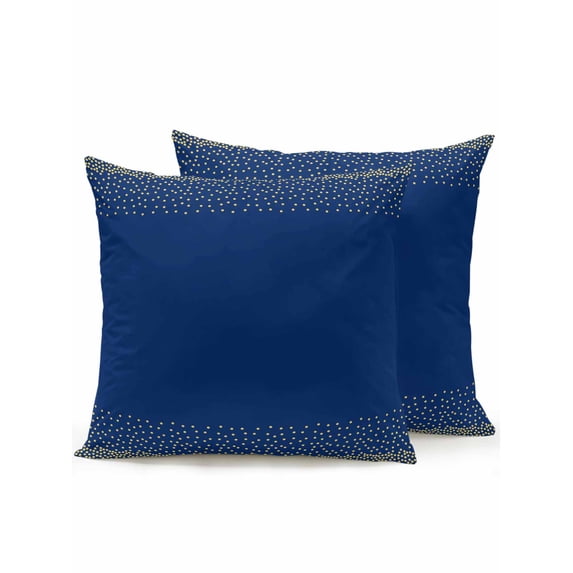 Outdoor Pillows Waterproof, Yellow Polka Dots Bedding Throw Pillows with Insert for Couch Sofa Bed, Modern Speckles Minimalist Navy Blue 16x16 Inch Pillowcases Decorative Patio Pillow Set of 2