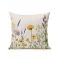 thumbnail image 1 of Outdoor Pillows Waterproof, Yellow Spring Floral Bedding Throw Pillows with Insert for Couch Sofa Bed, Summer Flowers Botanical Rustic 18x18 Inch Pillowcases Decorative Camping Patio Pillow Set of 1, 1 of 8