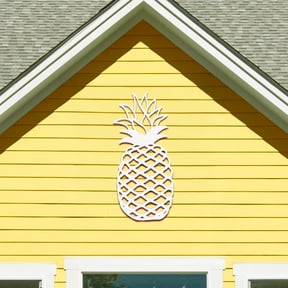 Outdoor Pineapple Wall Art Tropical Beach House PVC Decoration for Pool, Patio, or Coastal Cottage Dcor Weatherproof Pineapple Sign 4 Foot
