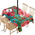 thumbnail image 1 of Outdoor Pioneer Tablecloth with Umbrella Hole and Zipper,Rectangle Waterproof Wrinkle Free Table Cloth Decorative Fabric Washable Table Cover for Patio, Party, Picnic 60 X 84 Inch, 1 of 1