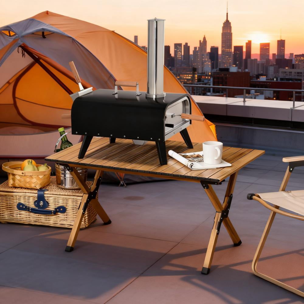 Outdoor Pizza Oven with 12" Rotating Stone