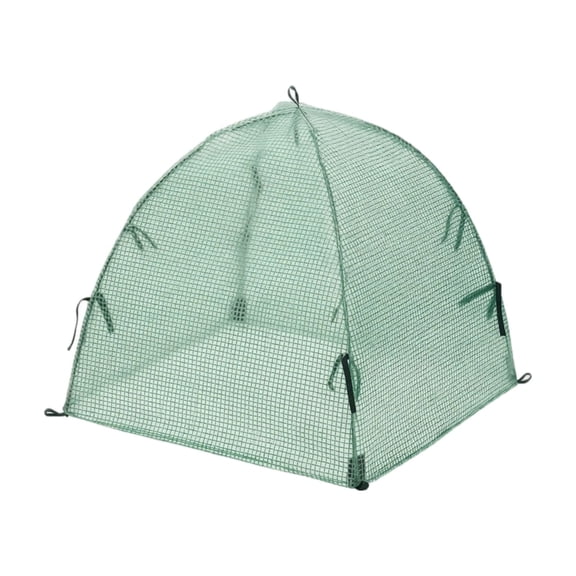 Outdoor Plant Protective Cover, Winter Frost Freeze Protection Tent with Mesh for Vegetables, Garden Warm Shrub Jacket for Patio Plants Light Green 22" X 22" X 22"