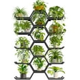 thumbnail image 1 of Outdoor Plant Stand Plant Shelf, 5-Tier Large Heavy Duty Metal Plant Stand for Multiple Flower Planter Holder, Waterproof Plant Rack for Living Room,Balcony,Garden,Patio,Black (Black), 1 of 8