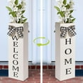 thumbnail image 1 of Outdoor Planters for Porch Decor 23.6 Inches Tall, Reversible Wooden Welcome Home Porch Sign, Entryway Front Door Rustic Decoration, 1 of 6