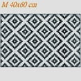 thumbnail image 1 of Outdoor Plastic Straw Rug 24x16 Inch Outdoor Rug Waterproof Black and White Rugs for Bedroom Outdoor Mat for Porch Backyard Balcony Picnic, 1 of 5