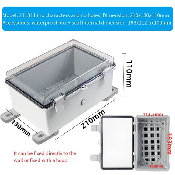 Outdoor Plastic Waterproof Box Protective Socket Waterproof Box Waterproof Box Smile Home