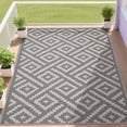 thumbnail image 1 of Outdoor Plastic Waterproof Rug 5'x 8' for Patio, Porch, Deck, Backyard, Balcony, Reversible, 1 of 11
