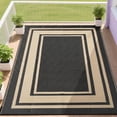 thumbnail image 1 of Outdoor Plastic Waterproof Rug 9'x 12' for Patio, Porch, Deck, Backyard, Balcony, Reversible, Geometric, 1 of 8