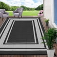 thumbnail image 1 of Outdoor Plastic Waterproof Rug 9'x 12' for Patio, Porch, Deck, Backyard, Balcony, Reversible, Geometric, 1 of 7