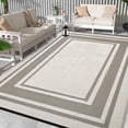 thumbnail image 1 of Outdoor Plastic Waterproof Rug 9'x 12' for Patio, Porch, Deck, Backyard, Balcony, Reversible, Geometric, 1 of 7