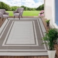 thumbnail image 1 of Outdoor Plastic Waterproof Rug 9'x 12' for Patio, Porch, Deck, Backyard, Balcony, Reversible, Geometric, 1 of 8