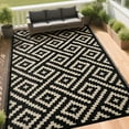 thumbnail image 1 of Outdoor Plastic Waterproof Rug 9'x 12' for Patio, Porch, Deck, Backyard, Balcony, Reversible, 1 of 7