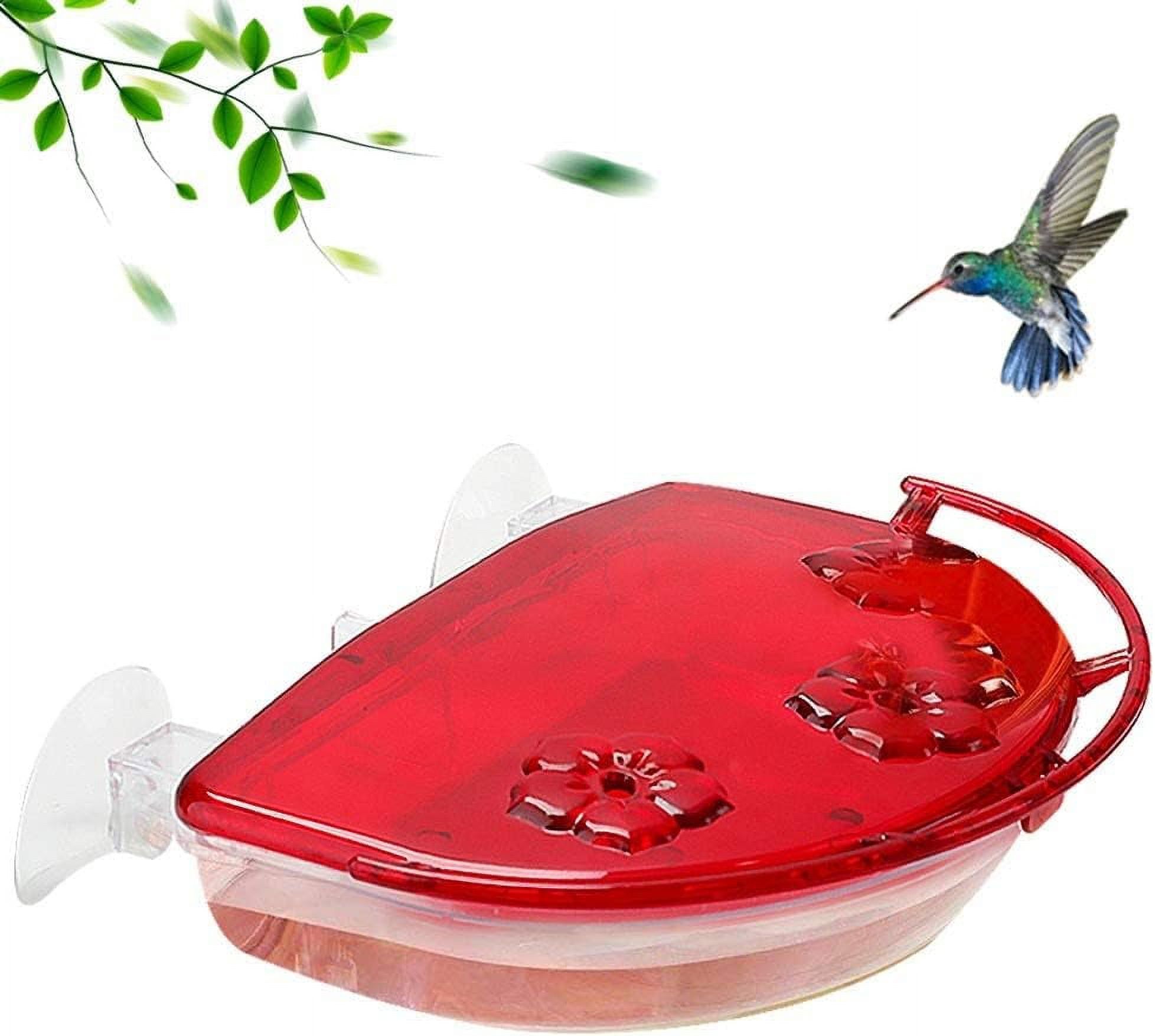 Outdoor Plastic Window Hummingbird Feeder with Powerful Suction Cups Attracting Hummingbirds to