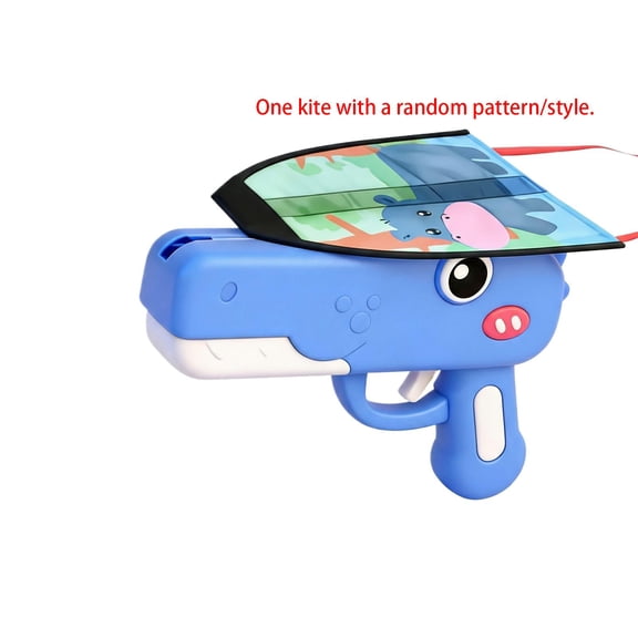 Outdoor PlayforKite Handheld Launcher Toy Toddler Outdoor Play Outdoor FunforBoysandGirls Blue Single Pack Random Kite Pattern