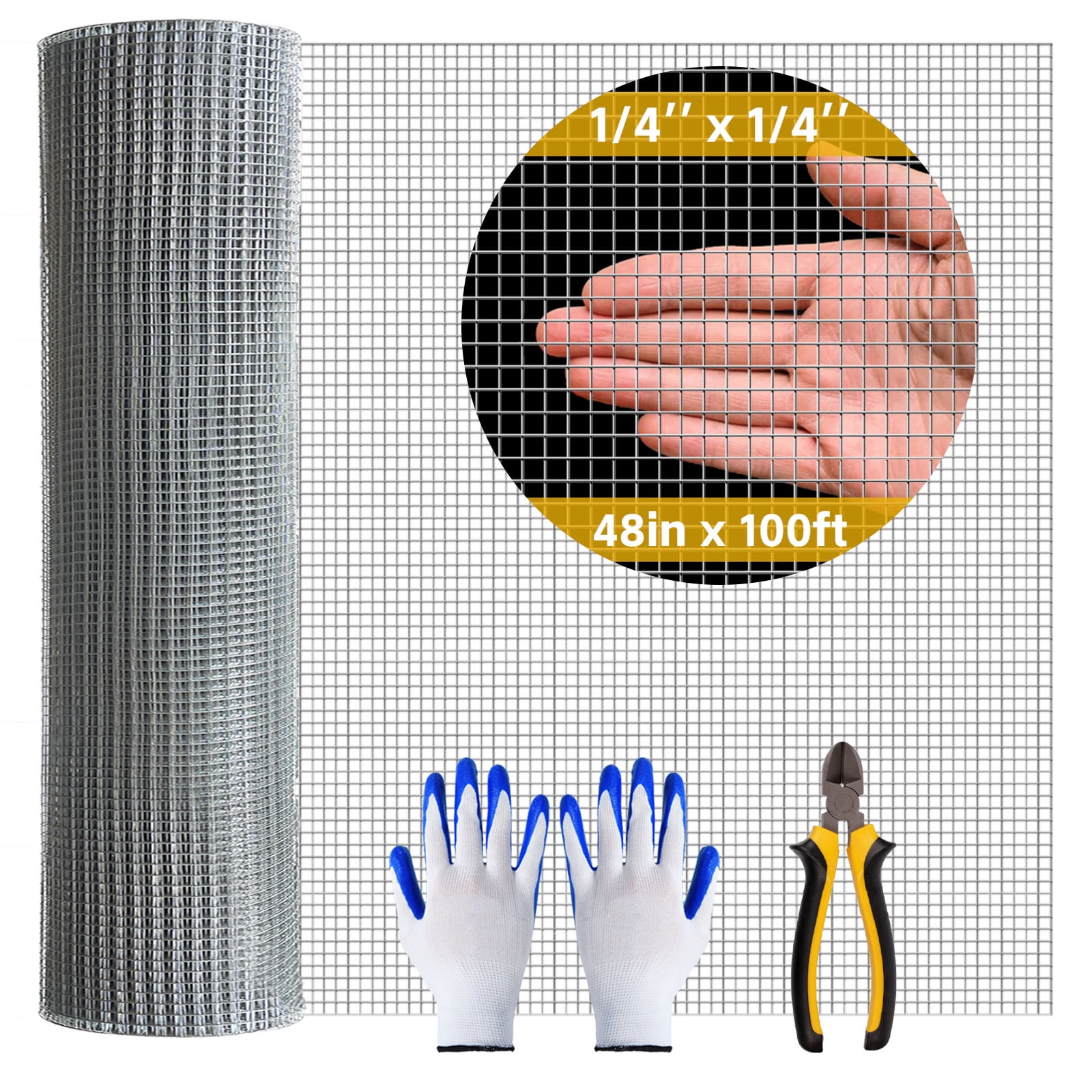 Outdoor Plus Hardware Cloth 1/4 Inch 48 x 100 Ft Galvanized After