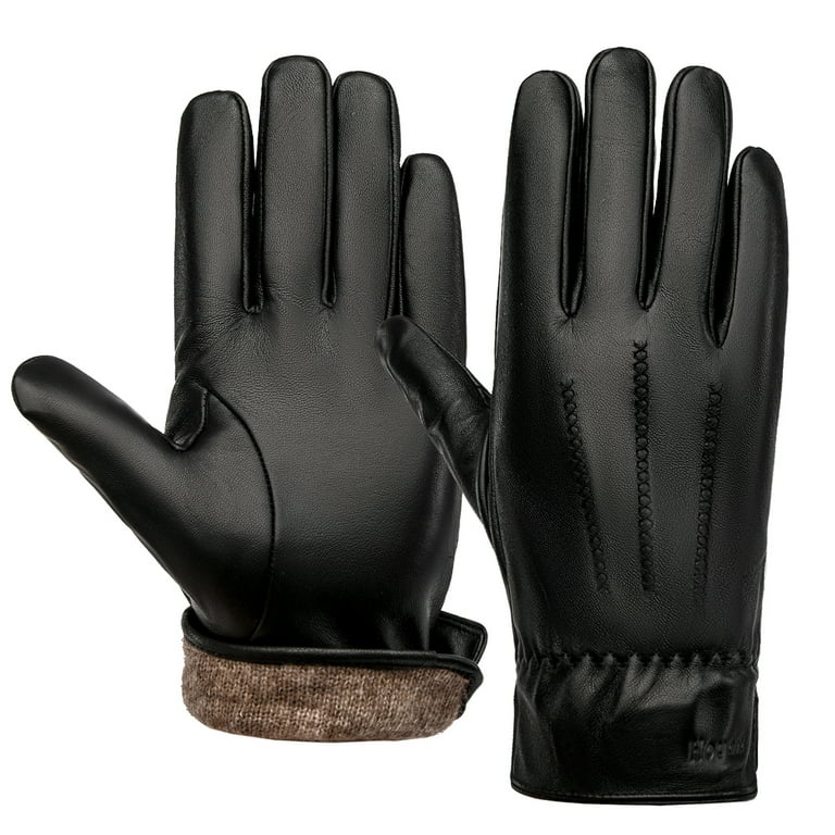 Outdoor Plus Men's Sheepskin Leather Gloves, Touchscreen