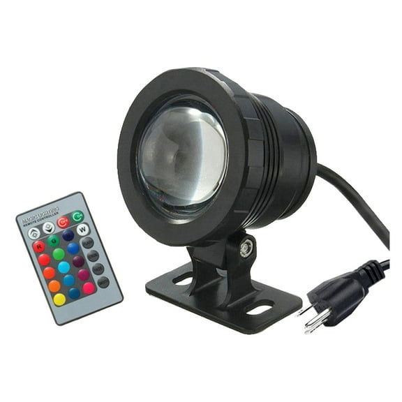 Outdoor Pool LED Lights - Remote Control, Black Finish, Plug-In, Submersible, Energy-Saving for Water Features
