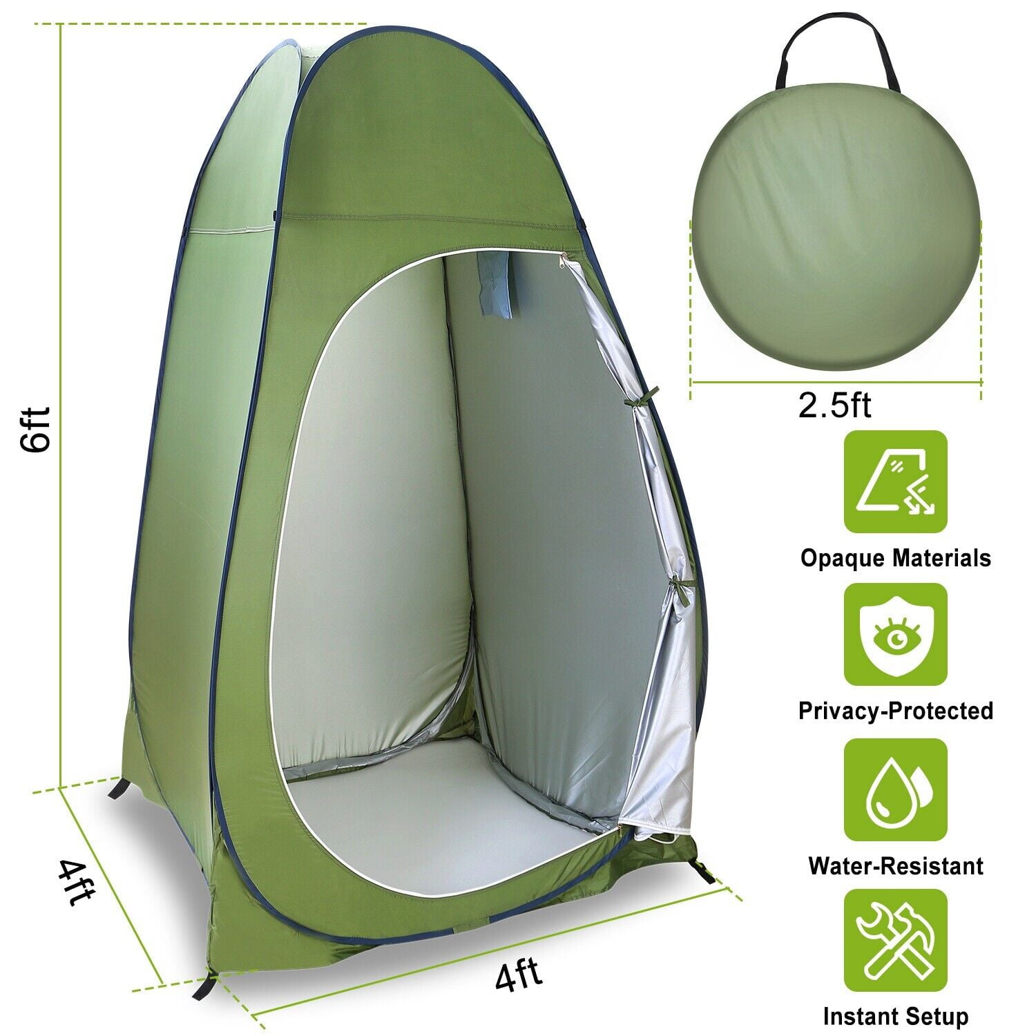 Outdoor Pop Up Privacy Tent Shower / Toilet / Changing Tent Sun Shelter