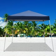 Outdoor Pop up Canopy 10'x10' Tent, Patio Portable Commercial Canopies Shelter Heavy Duty Legs Folding Shed Blue