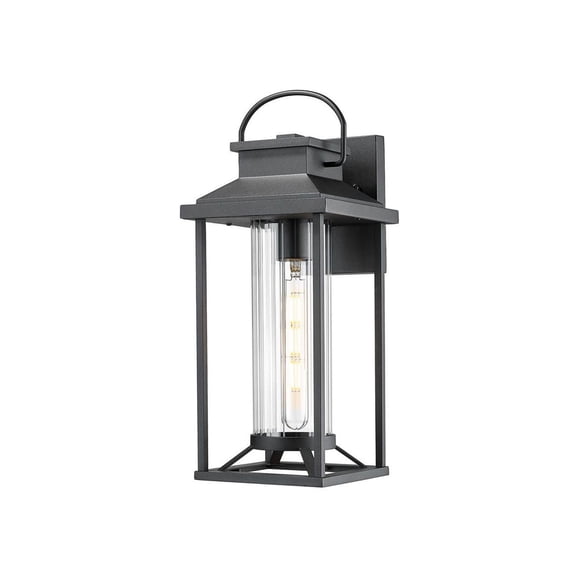 Outdoor Porch Lights, Black Exterior Wall Sconce - Modern Lantern for Front Porch, Waterproof Rustproof Garage Lighting, E26 Base - 1 Pack