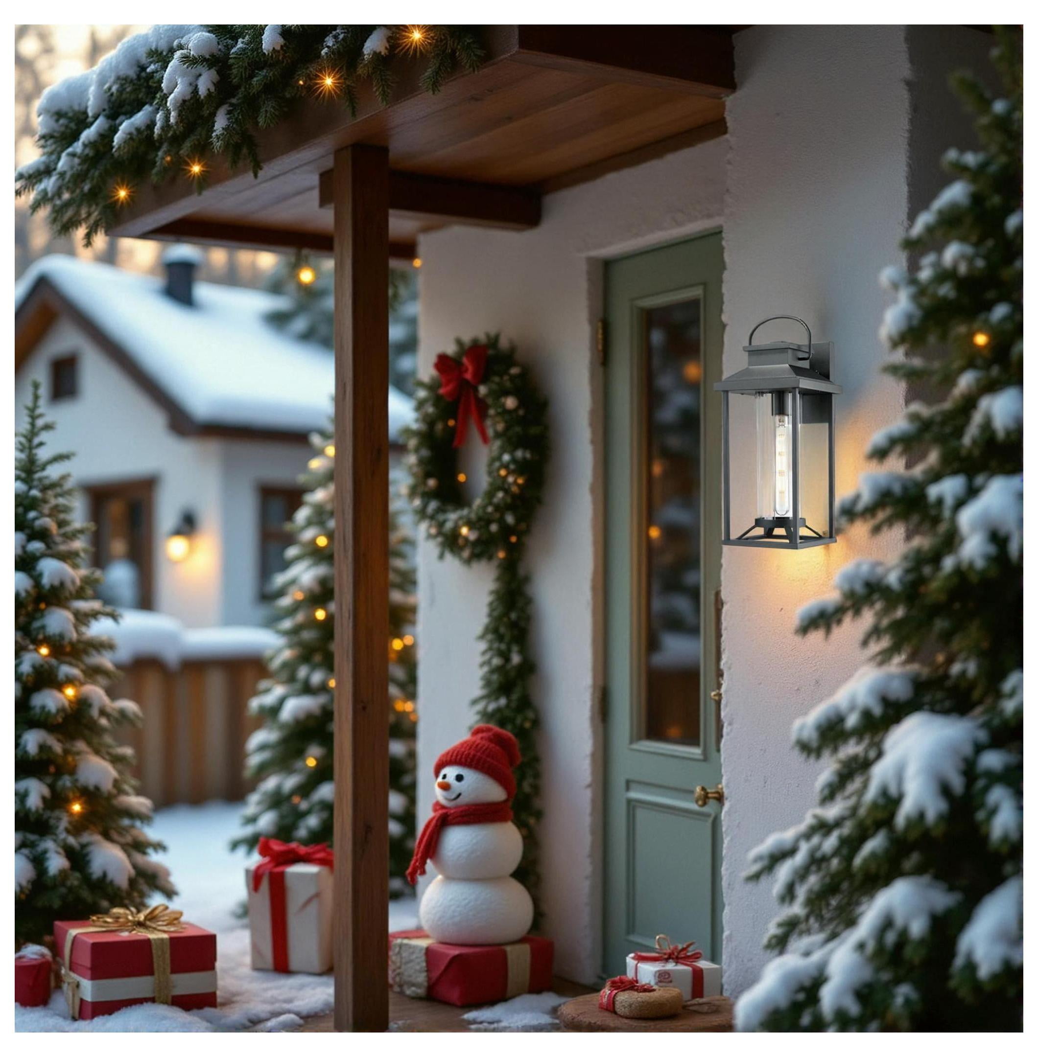Outdoor Porch Lights, Textured Black Exterior Lighting Fixtures Wall Mount, Modern Outdoor Wall Sconce Lantern for House, Front Porch, Anti-Rust Waterproof Outdoor Garage Lights for Coach (2 pack)