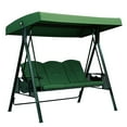 thumbnail image 1 of Outdoor Porch Swing Canopy Cover - Waterproof & Windproof Heavy-Duty Top for Patio Swing Chairs - UV-Resistant Replacement Canopy for 3-Seat Swings, 1 of 5