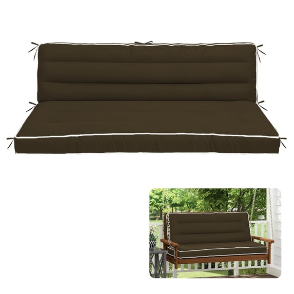 Outdoor Porch Swing Cushion,4" Thick Waterproof Replacement Glider Cushions, Filled with Broken Sponge and PP Cotton, Anti-Fading for Patio Garden