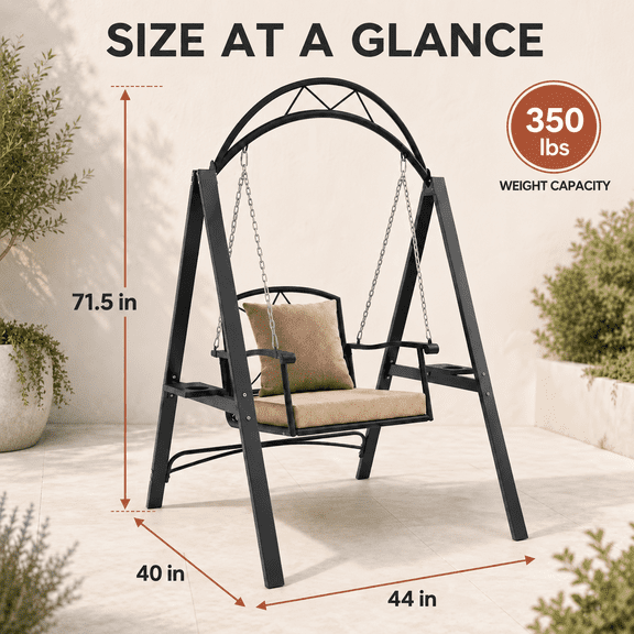 Outdoor Porch Swing with Stand