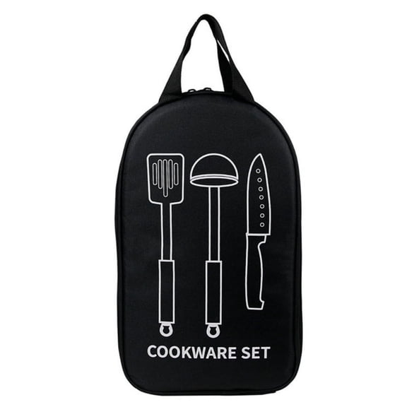 Outdoor Portable Barbecue Utensil Organizer Camping Hiking Tableware Storage Bag