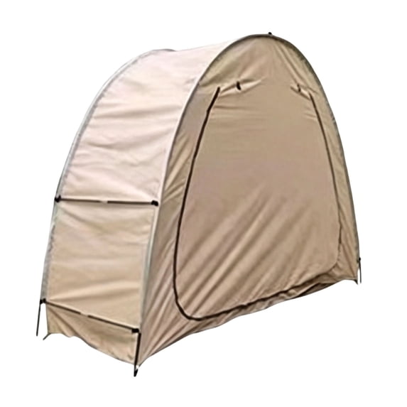 Outdoor Portable Bike Storage Tent, 210D PU4000 Waterproof Bicycle Shed for 2‑8 Bikes, Motorcycle & Garden Tools Shelter with Carry Bag,Khaki