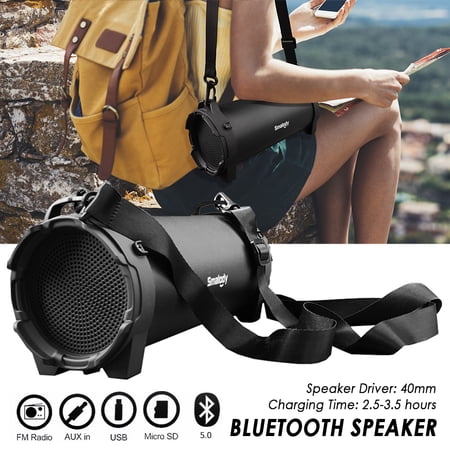 Outdoor Portable Bluetooth Speaker: 8W Big Power Driver, Super Bass HiFi Sound, 6 Hours Music Streaming, Rechargeable, Built-in Mic, Hands-Free Call & Multi-Port Support (FM/TF/AUX/USB/3.5mm)