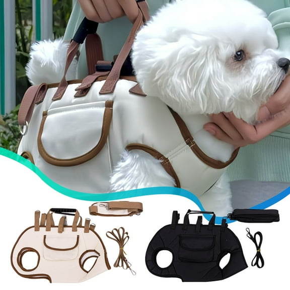 Outdoor Portable Breathable Pet Carrier Sling & Backpack For Dogs & Cats, Adjustable Full-Body Harness With Traction Leash, Crossbody & Car-Friendly,Outdoor Portable Breathable Bag