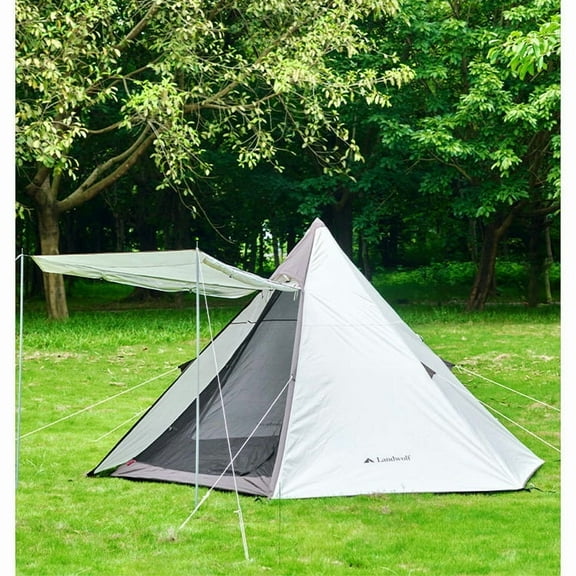 Outdoor Portable Camping Pyramid Tent Waterproof Anti-UV Centre-Pole-Free Indian Teepee Tent