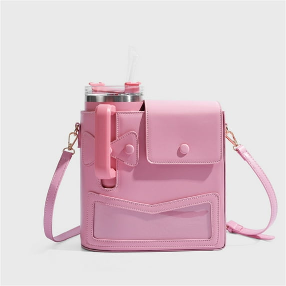 Outdoor Portable Crossbody Cup Storage Bag with Purse, Crossbody Bag for Bottle, Outdoor Large Capacity Portable Beverage Bottle And Cup Bag