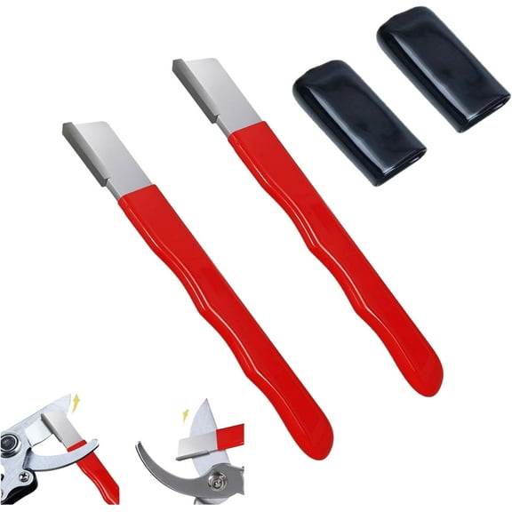 Outdoor Portable Dual-Purpose Whetstone, Multipurpose Garden Tool Blade Sharpener For Knife, Pocket Knife Sharpening Stone, For Outdoor Tools, Loppers, Pruning Shears (Red 2pcs)