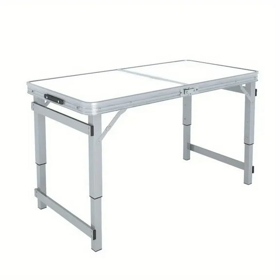 Outdoor Portable Folding Table Large, Adjustable Height