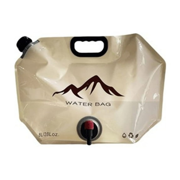 Outdoor Portable Folding Water Bag, 8L/281OZ Collapsible Water Storage Bag with Adjustable Faucet, Large Capacity Camping Water Container Bag