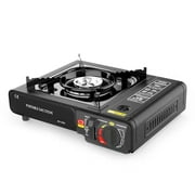 Outdoor Portable Furnace Adjustable Fire 2900W Furnace Lightweight Cooker Unit Kitchen Equipment for Camping Barbecue Hot Pot Cooking w/Storage Box